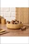Bamboo Striped Bowl Fruit Pot Bread Salad Appetizer Bowl Curve Bowl Presentation Tray - 3