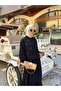 Summer Stone Detail Long Skirt Eyelet Embroidery Modest Set Black - 3
