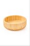 Bamboo Striped Bowl Fruit Pot Bread Salad Appetizer Bowl Curve Bowl Presentation Tray - 2