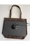 Raw Fabric Tote Cloth Shoulder Bag with Pocket Detail - 5