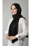 Black Striped Shawl Viscose Fabric Bursa Dolama 202110_01 - 4