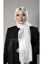 White Stripe Striped Shawl Viscose Fabric Bursa Dolama 202109_42 - 2