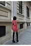 Women's Knitwear Red Half Turtleneck Glitter Shiny Skirt Suit 2-Piece Set - 4