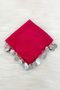 Fuchsia Silver Chiffon Halay Handkerchief 10 Pieces, Bride Groom Wedding Henna Circumcision Engagement Bride - 4