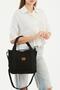 Black Canvas Bag with Front Pockets Sw