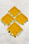 Yellow Gold Chiffon Halay Handkerchief 10 Pieces, Bride Groom Wedding Henna Circumcision Engagement Bride - 2