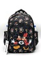 Black Character Pattern Orthopedic Girl's Primary School Bag with Foil Nutrition and Pen Holder - 3