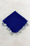Cobalt Blue Silver Chiffon Halay Handkerchief 5 Pieces, Bride Groom Wedding Henna Circumcision Engagement Bride - 4