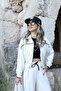White Modal Fabric Tracksuit Set - 2