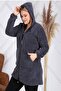 Plus Size Clothing with Smoked Pockets? Hooded Plush Fleece Keeps You Warm and Comfortable - 3