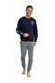 Us Polo Licensed Cotton Cycling Collar Long Sleeve Men's Pjamas Suit