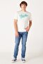 Crew Neck 100% Cotton Regular Fit Off-white T-shirt - 3