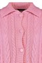 Pink Crop Polo Collar Knitwear Cardigan Twoaw22Hi0448 - 6
