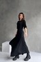 ASYMMETRICAL CUT DESIGN RIBBED DRESS - 4