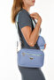 Women's Cross Strap Blue Shoulder Bag with Wallet - 8