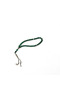 Green Glass Special Cut Rosary with Metal Tassels