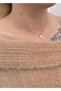 Steel Moon Silver Snake Chain Female Necklace - 2