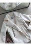 Lined Lamb Leather Fur Coat -White - 8