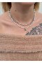 Barley Pearl Heart Figured 3-Piece Silver Combination Necklace - 3