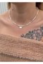 Trapezoid Pearl Crystal Heart Figured Women's Necklace