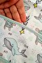 Dolphine Patterned Liquid Proof Unisex Activity and Baby Bib 6-24 Months - 5