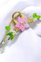DESIGN ACRYLIC FLOWER PEARL DANGER METAL LATCH BUCKLE - 2