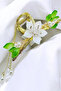 DESIGN ACRYLIC FLOWER PEARL DANGER METAL LATCH BUCKLE - 2