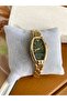 Vintage Retro Inside Green Gold Women's Wristwatch - 6