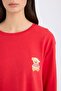 New Year's Themed Pajama Set Long Sleeve Top Elastic Waist Long Bottom D2290Ax24Wn - 5