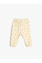 Floral Jogger Sweatpants Textured Elastic Waist Cotton