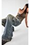 Unisex Multicolor Cyber Stone Color Y2K Cargo Jeans - 4