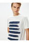 Abstract Printed T-Shirt Crew Neck Short Sleeve Cotton