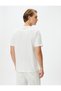 Abstract Printed T-Shirt Crew Neck Short Sleeve Cotton - 4