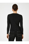 Long Sleeve T-Shirt Button Detailed - 4