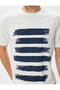 Abstract Printed T-Shirt Crew Neck Short Sleeve Cotton - 5