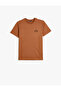 Slogan Printed T-Shirt Slim Fit Crew Neck Short Sleeve Cotton - 6