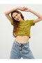 Women's Khaki T-Shirt 1YAL18273OK - 2