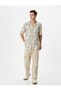 Camouflage Printed Shirt Short Sleeve Turn-down Collar Viscose Fabric - 2