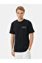Slogan Printed T-Shirt Slim Fit Crew Neck Short Sleeve - 3
