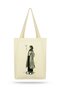 Pack Bird and Girl Canvas Fabric Tote Bag - Cream - Plane Tote Bag - 2
