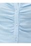Draped Sleeveless Shirt - Buttoned Design - 6