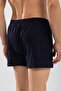 Men's Cotton Comfortable Cut Towel Waist Boxer 3 Pack Navy Blue - 4