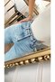 Ns-63470 Blue Mom Jean High Waist Jeans Slim Fit Denim Pants - 2