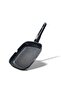 Grill Pan With Detachable Handle  Rebusto Series Platinum Coated Non Stick Black 24x4cm