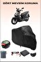 Black Kymco Agility 16 150 Rear Bag Compatible Motorcycle Tarpaulin Waterproof Durable Cloth