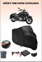 Black Honda Valk-Yrie F6C Rear Bag Compatible Motorcycle Tarpaulin Waterproof Durable Fabric