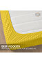 Single-Striped Fitted Sheet Set - Premium and Durable Quality, Deep Pocket for a Perfect Fit - 6