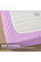 Double-Striped Fitted Sheet Set - Premium and Durable Quality, Deep Pocket for a Perfect Fit - 6