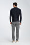 Men's Regular Fit Polo Collar Basic Sweatshirt with Drop Knit - 4