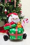 Santa Claus Foil Balloon Sitting Santa Claus Christmas Balloon Holding Gift Package